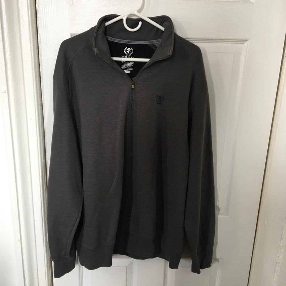 Izod Gray Long Sleeve Sweater Size XL